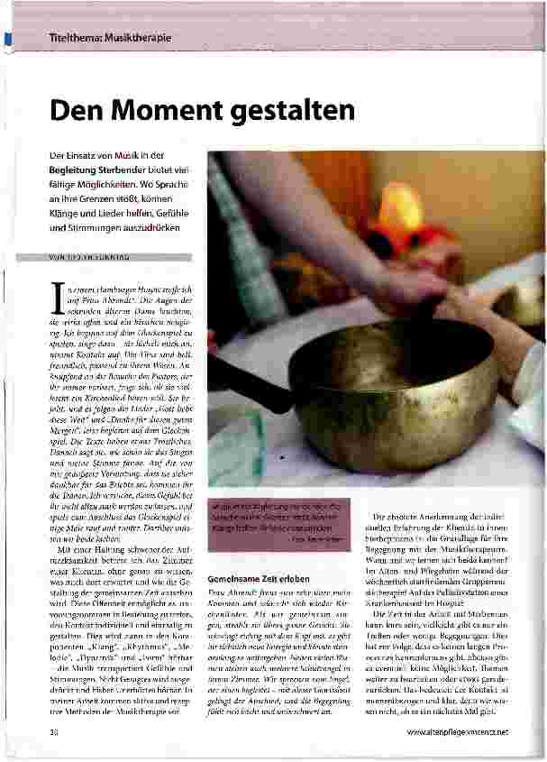 Vorschauseite 1: Den Moment gestalten