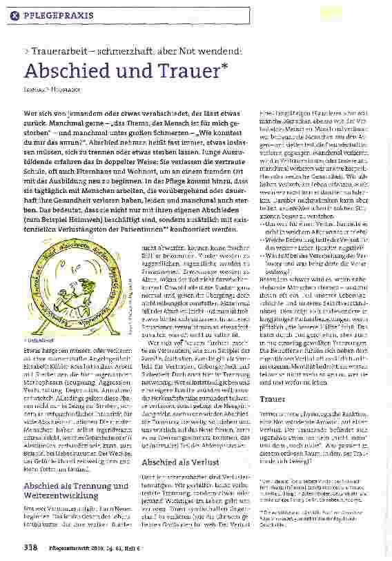 Vorschauseite 1: Abschied und Trauer