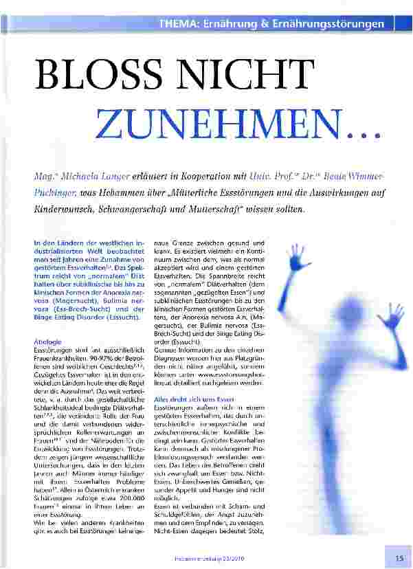 Vorschauseite 1: BLOSS NICHT ZUNEHMEN