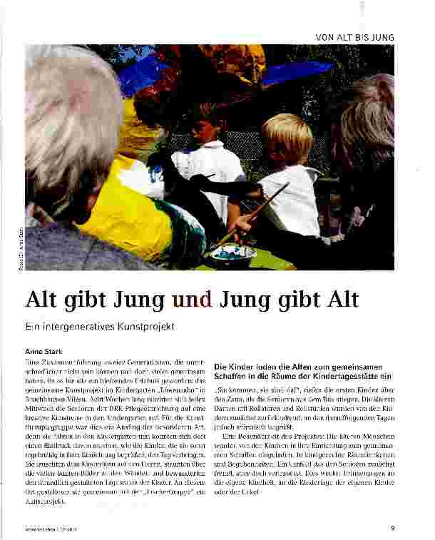 Vorschauseite 1: Alt gibt Jung und Jung gibt Alt