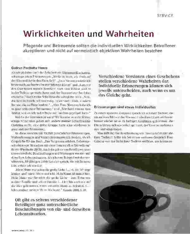 Vorschauseite 1: Wirklichkeiten und Wahrheiten