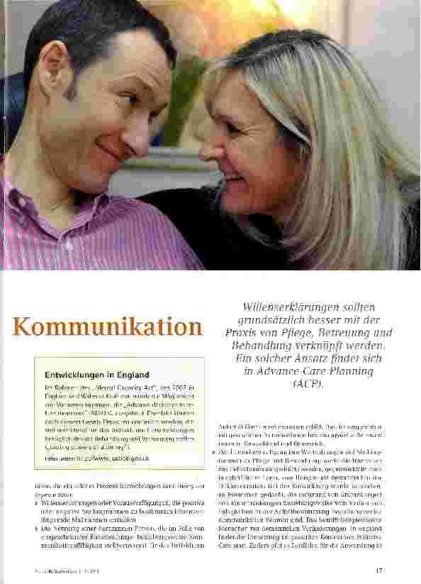 Vorschauseite 2: Vorsorgen durch Kommunikation