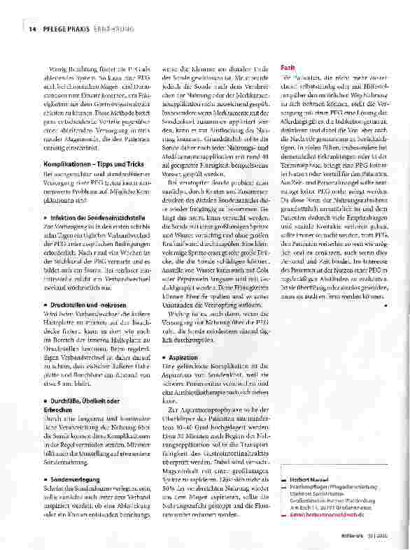 Vorschauseite 4: Schokolade trotz Sonde