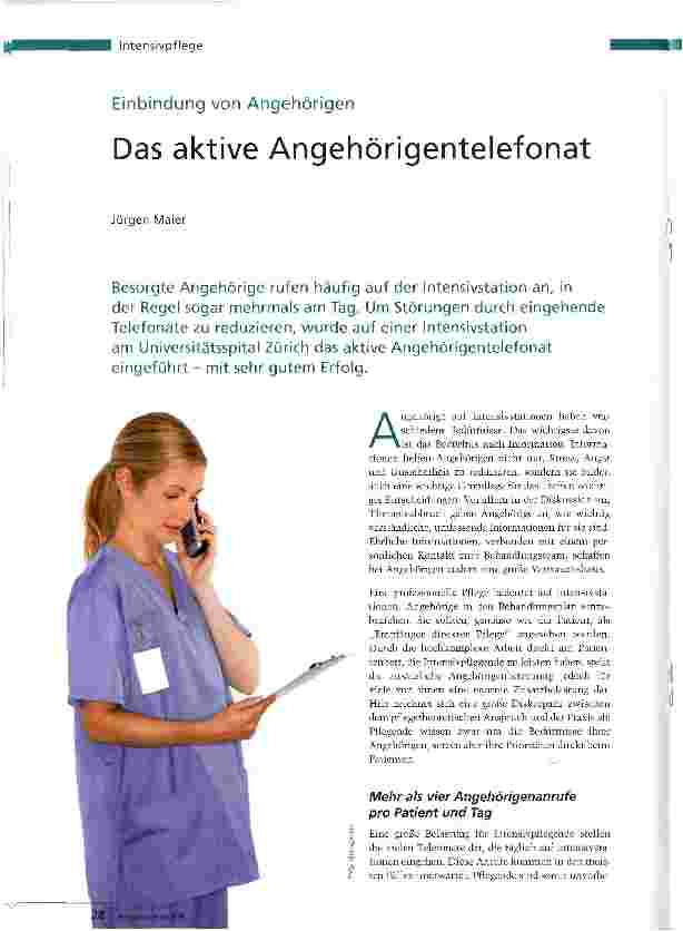 Vorschauseite 1: Das aktive Angehörigentelefonat