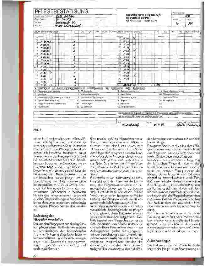 Vorschauseite 4: Pflegeprozeß - 1. Folge: Dokumentation