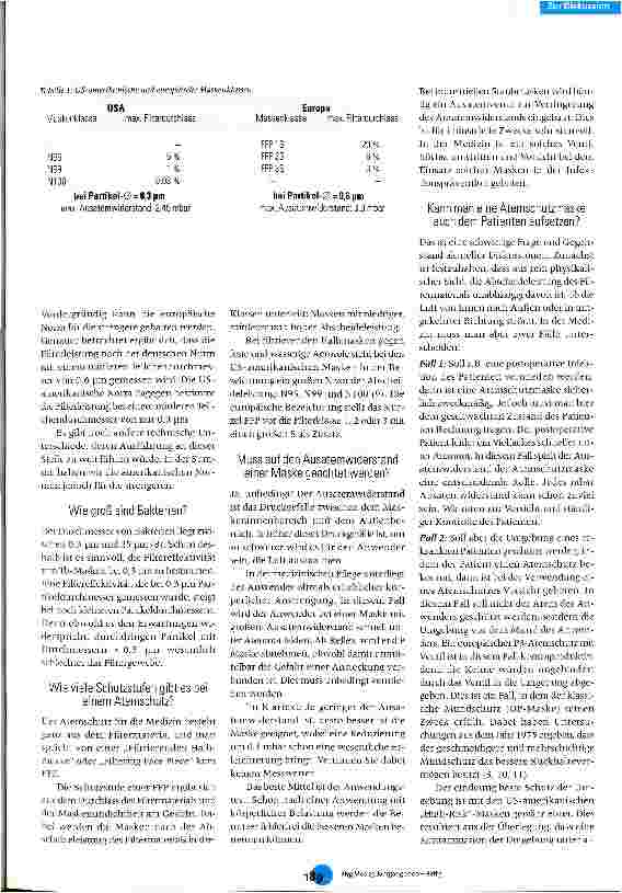 Vorschauseite 3: Atemschutz in Krankenhäusern