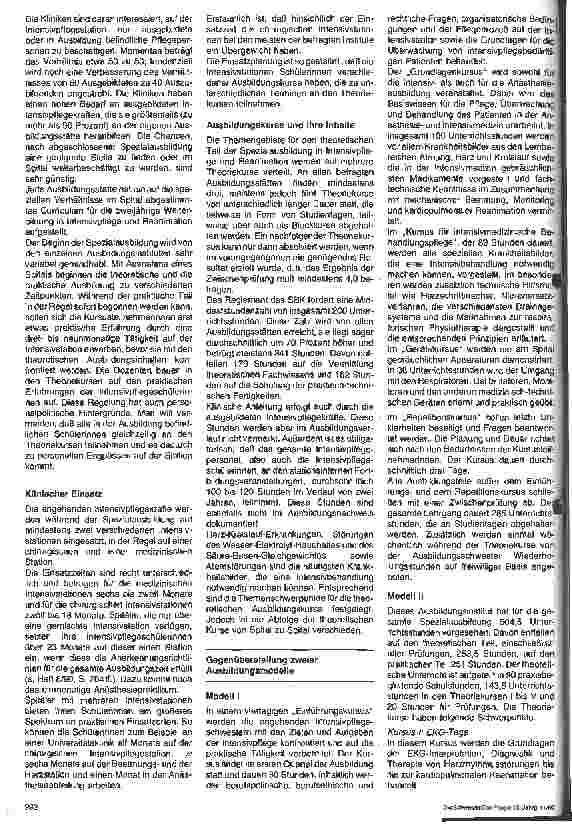 Vorschauseite 3: Fachkraft für Intensivpflege und Reanimation in der Schweiz 2. Folge: Praktische Erfahrungen und Vergleichsanalyse