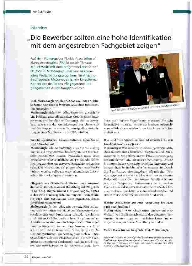 Vorschauseite 1: Die Bewerber sollten eine hohe Identifikation mit dem angestrebten Fachgebiet zeigen