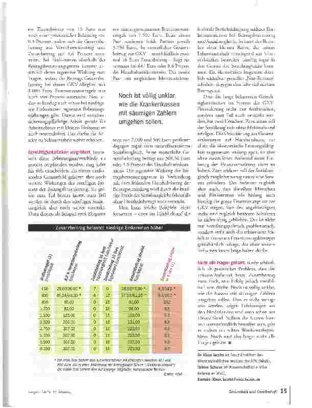 Vorschauseite 2: Wie gerecht ist der Sozialausgleich?