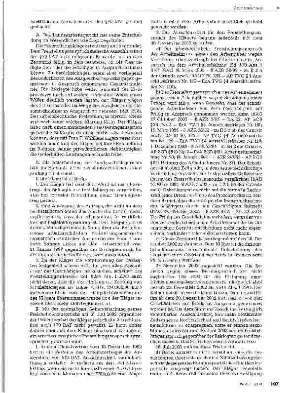 Vorschauseite 3: Freistellungsanspruch des Arbeitnehmers von Ansprüchen Dritter