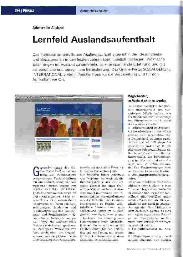 Vorschauseite 1: Lernfeld Auslandsaufenthalt