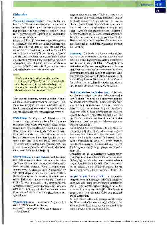 Vorschauseite 2: Kasuistik: Rapid Sequence Induction Reversion einer tiefen neuromuskulären Blockade durch Sugammadex