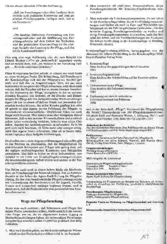 Vorschauseite 6: Krankenpflegeforschung - Aufgabe und Auftrag der Pflegeberufe Das Wissen in der Krankenpflege