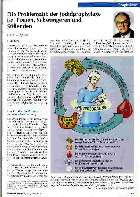 Vorschauseite 1: Die Problematik der Jodidprophylaxe bei Frauen, Schwangeren und Stillenden