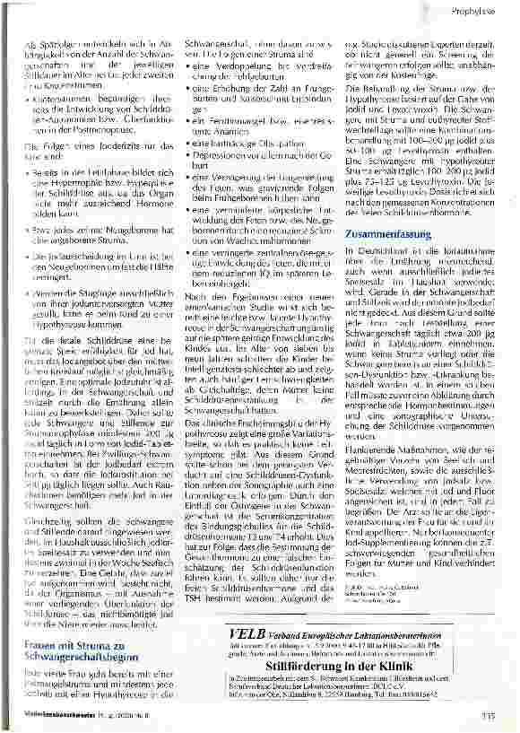 Vorschauseite 3: Die Problematik der Jodidprophylaxe bei Frauen, Schwangeren und Stillenden