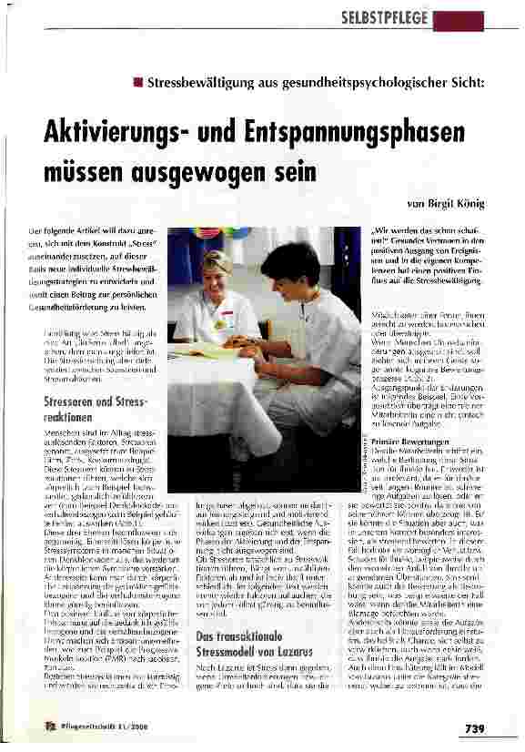 Vorschauseite 1: Aktivierungsund Entspannungsphasen müssen ausgewogen sein