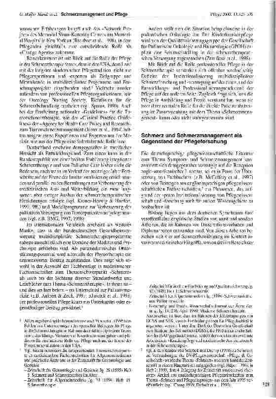 Vorschauseite 4: Schmerzmanagement und Pflege - Ergebnisse einer Literaturanalyse