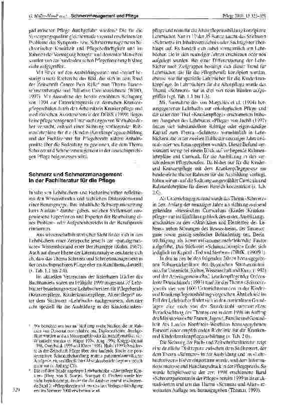 Vorschauseite 5: Schmerzmanagement und Pflege - Ergebnisse einer Literaturanalyse