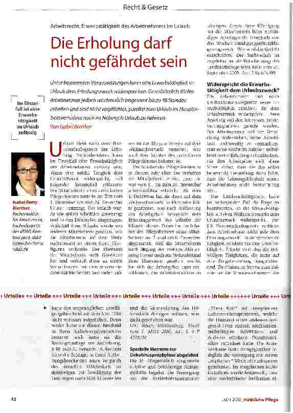 Vorschauseite 1: Die Erholung darf nicht gefährdet sein