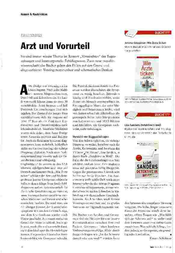 Vorschauseite 1: Arzt und Vorurteil