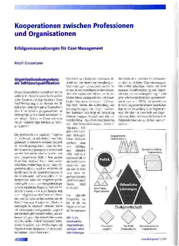 Vorschauseite 1: Kooperationen zwischen Professionen und Organisationen
