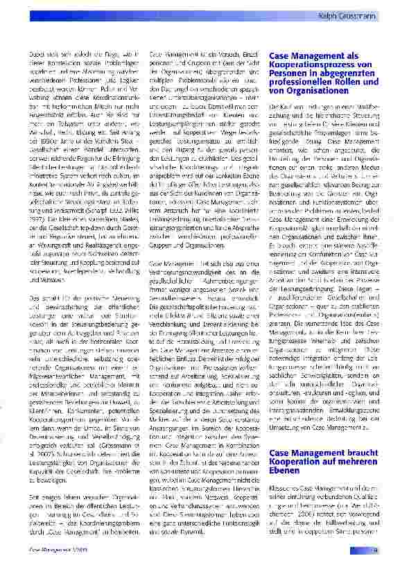 Vorschauseite 2: Kooperationen zwischen Professionen und Organisationen