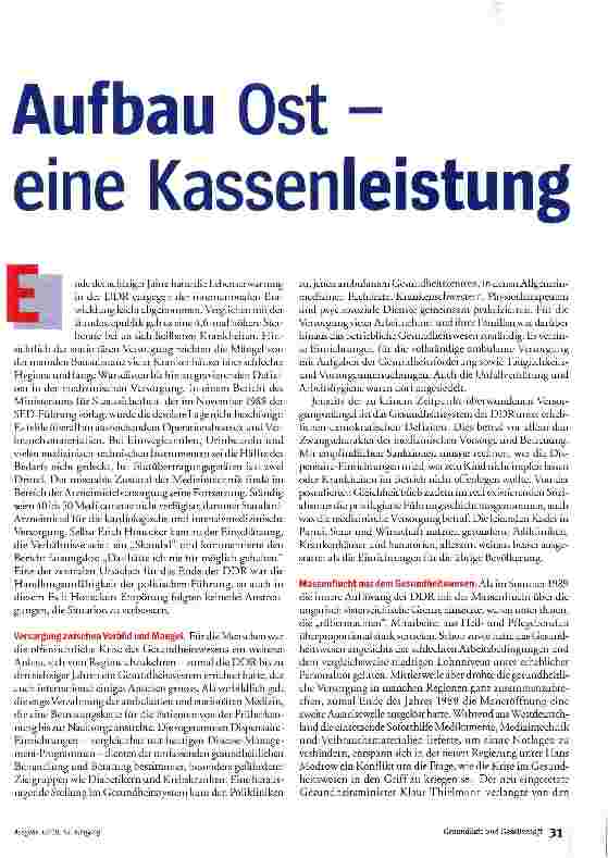 Vorschauseite 2: Aufbau Ost -eine Kassenleistung