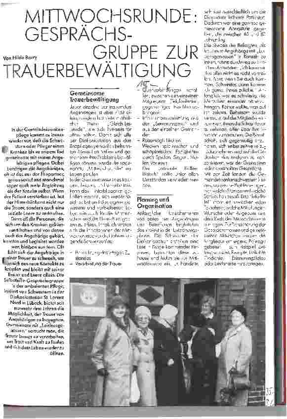 Vorschauseite 1: Mittwochsrunde: Gesprächsgruppe zur Trauerbewältigung