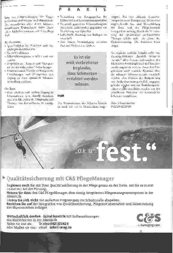 Vorschauseite 2: Schmerztherapie ungenügend