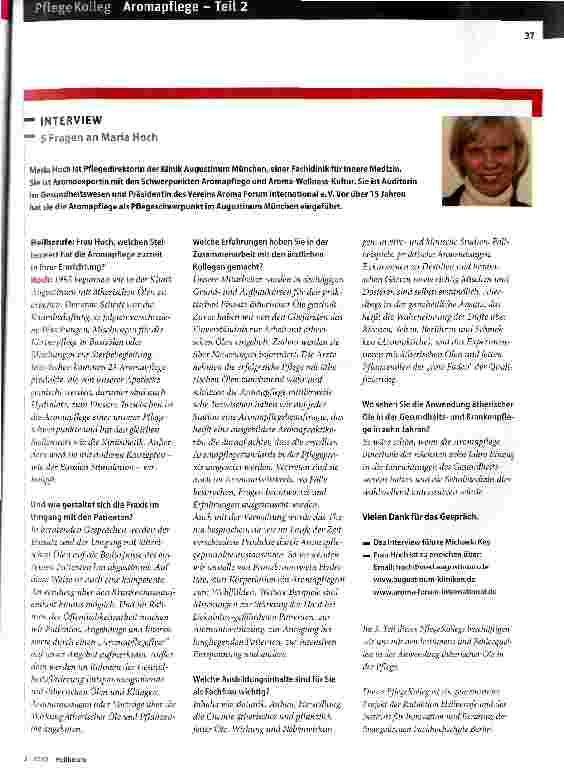 Vorschauseite 1: 5 Fragen an Maria Hoch