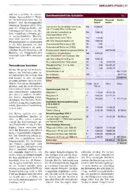 Vorschauseite 2: Ambulantes Betreutes Wohnen - eine betriebswirtschaftliche Betrachtung