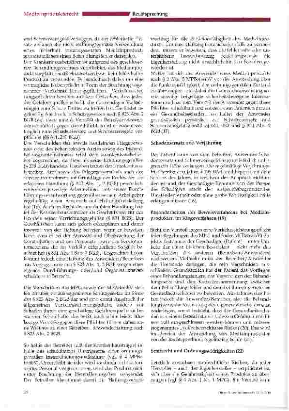 Vorschauseite 6: Produkthaftung des Krankenhausträgers bei Reparatur beziehungsweise Modifikation von Medizinprodukten