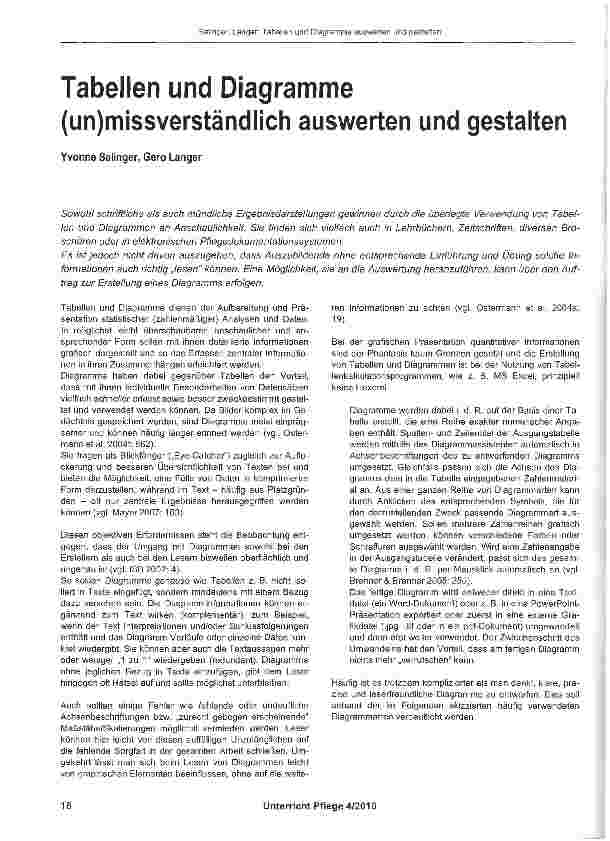 Vorschauseite 1: Tabellen und Diagramme (un)missverständlich auswerten und gestalten