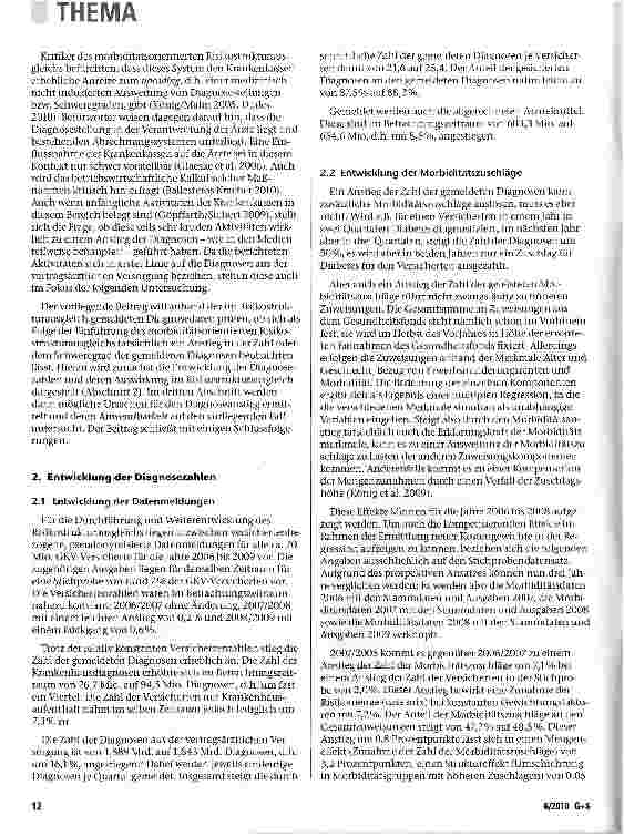 Vorschauseite 2: Sind die Diagnosezahlen nach Einführung des morbiditäts-orientierten Risikostrukturausgleichs angestiegen?