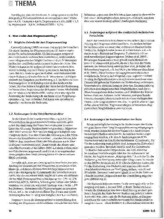 Vorschauseite 4: Sind die Diagnosezahlen nach Einführung des morbiditäts-orientierten Risikostrukturausgleichs angestiegen?