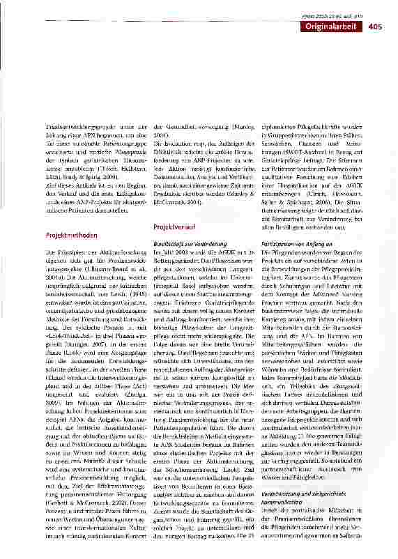 Vorschauseite 3: Advanced Nursing Practice (ANP) im direkten Pflegealltag: Die pflegerische Praxisentwicklung eines akutgeriatrischen ANP-Teams