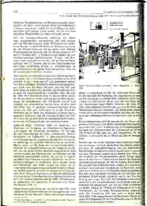 Vorschauseite 3: Sind Operationseinrichtungen nach Din 1946/4 ausreichend infektionssicher