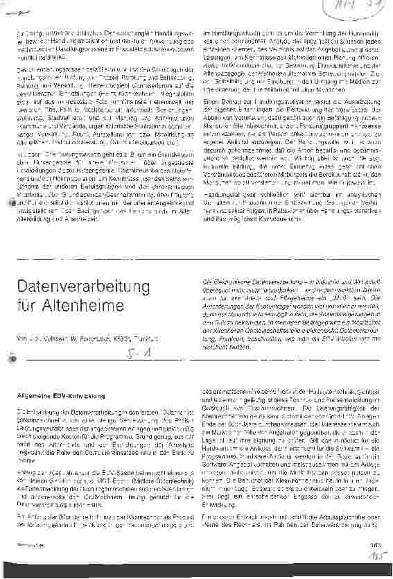 Vorschauseite 6: Menschlichkeit im Heim