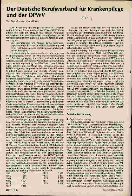 Vorschauseite 1: Der Deutsche Berufsverband für Krankenpflege und der DPWV