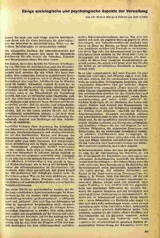 Vorschauseite 1: Einige soziologische und psychologische Aspekte der Verwaltung