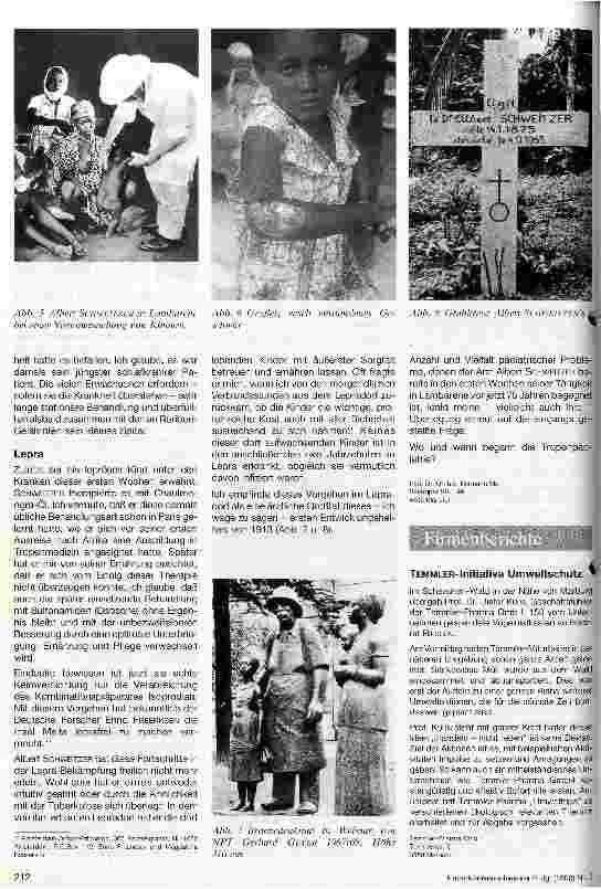 Vorschauseite 3: Erinnerungen an Albert Schweitzer Wo und wann begann die Tropenpädiatrie?
