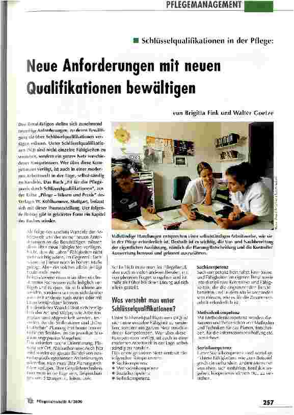 Vorschauseite 1: Neue Anforderungn mit neuen Qualifikationen bewältigen