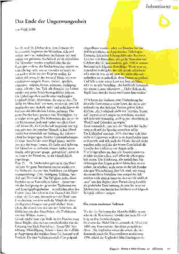 Vorschauseite 1: Das Ende der Ungezwungenheit
