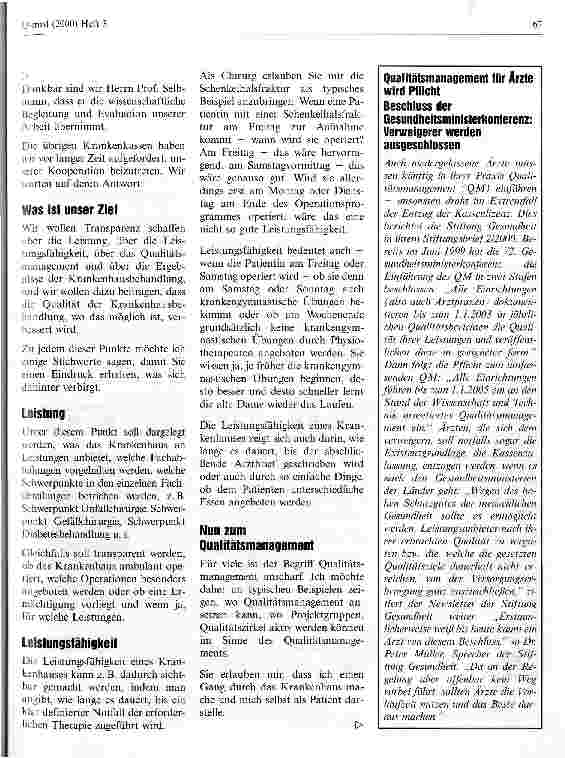 Vorschauseite 2: Krankenhauszertifizierung - Antwort der KTQ auf die Forderung der Öffentlichkeit