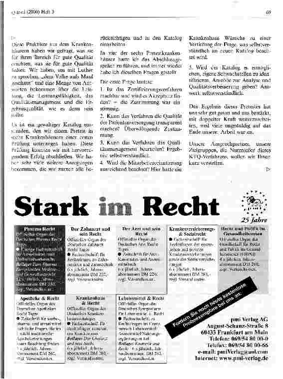 Vorschauseite 4: Krankenhauszertifizierung - Antwort der KTQ auf die Forderung der Öffentlichkeit