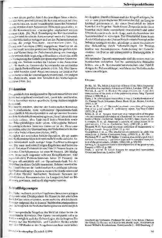 Vorschauseite 5: Die Transposition der großen Arterien