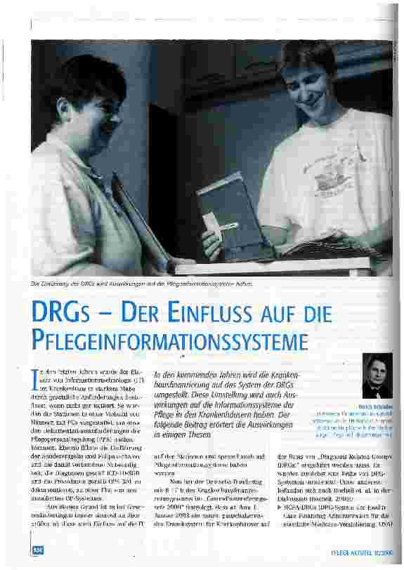 Vorschauseite 1: DRGs - Der Einfluss auf die Pflegeinformationssysteme