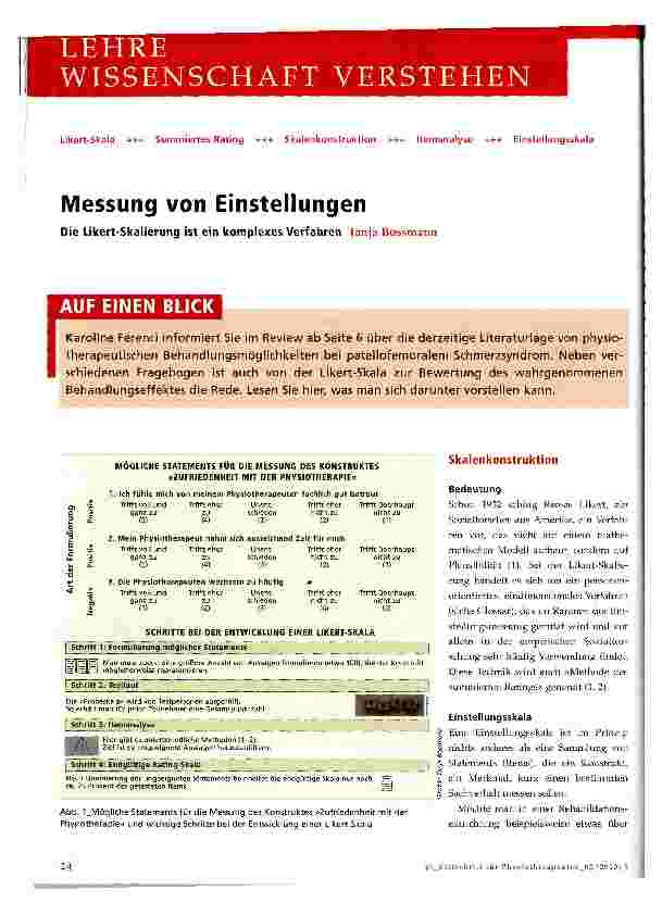 Vorschauseite 1: Messung von Einstellungen