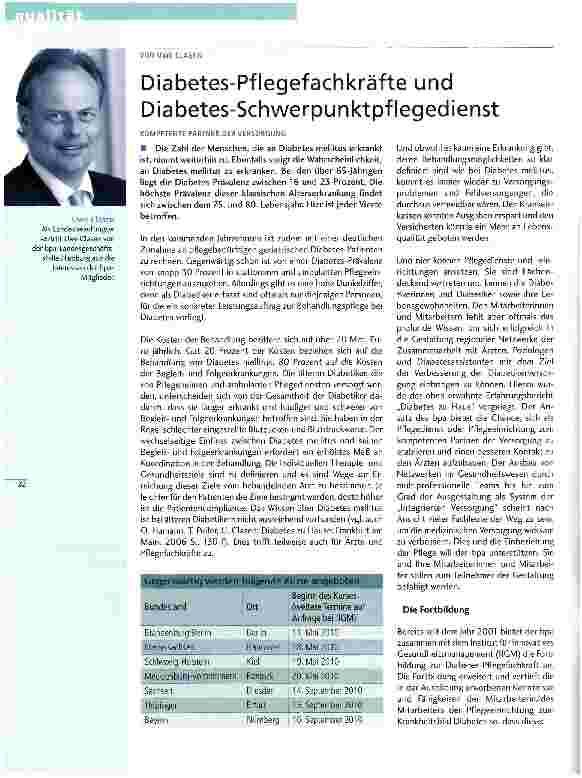 Vorschauseite 1: Diabetes-Pflegefachkräfte und Diabetes-Schwerpunktpflegedienst