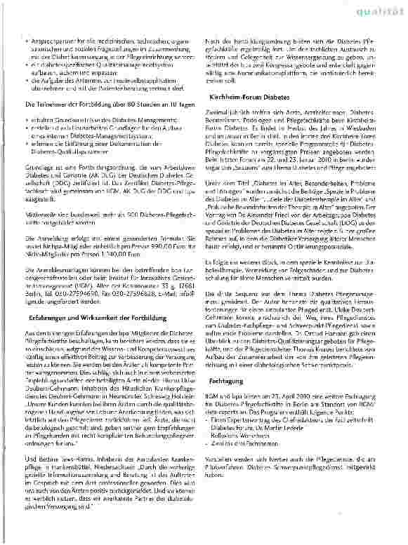Vorschauseite 2: Diabetes-Pflegefachkräfte und Diabetes-Schwerpunktpflegedienst